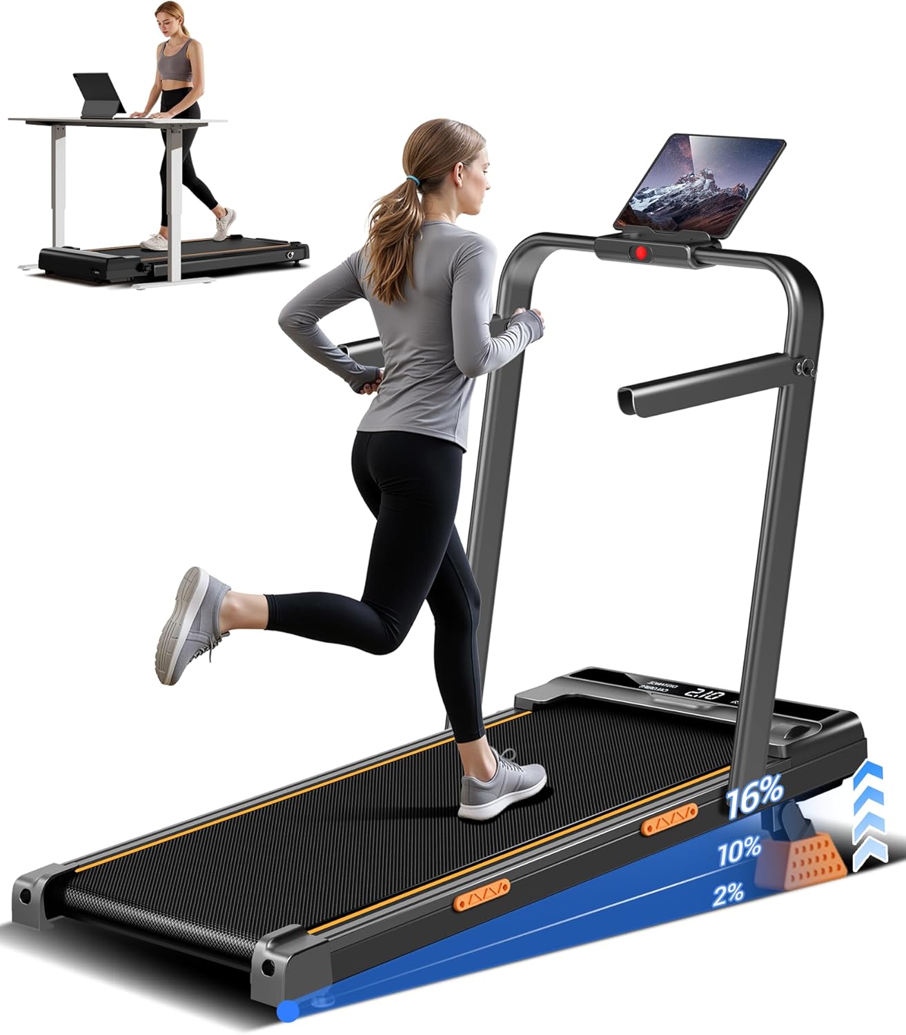 LONTEK Opvouwbare Loopband voor thuis 10-12 km/u
