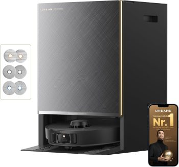 DREAME Matrix10 Pro Robotstofzuiger en -dweil, dock dweilwisseling, compartiment, ontwarringsborstel, 30.000 Pa zuigkracht, zelfreinigende dweil 100 °C