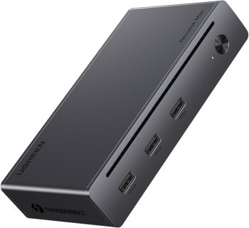UGREEN Revodok Max 208 Thunderbolt 4 Dock 40 Gbps 8-in-1 dockingstation 3*Thunderbolt 4 (dubbel 4K bij 60 Hz, enkel 8K-scherm), 85 W opladen voor laptop, Gigabit Ethernet