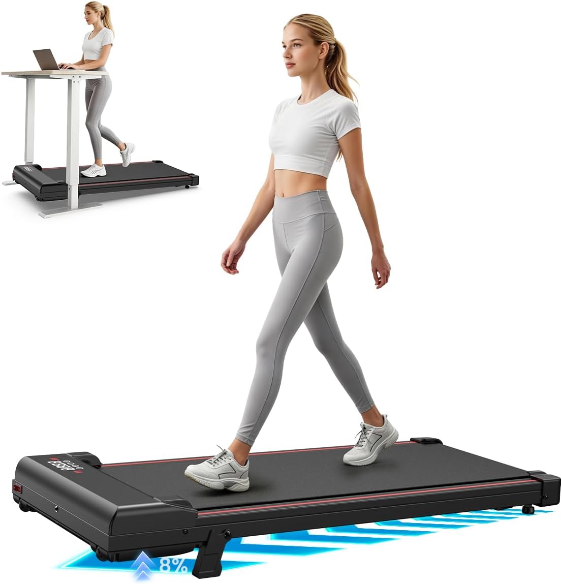 HomeFitnessCode Loopband voor Thuis met 8% Helling