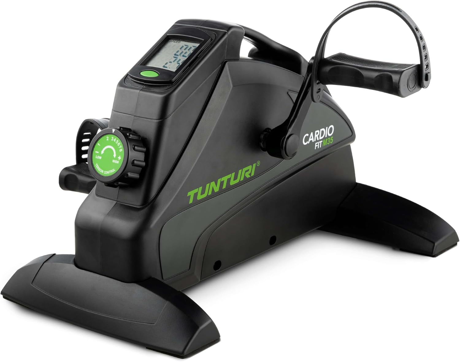 Tunturi Cardio Fit Pedaaltrainer, testwinnaar 2024, mini-hometrainer voor senioren, arm- en beentrainer zittend, instelbare weerstand en lcd-display