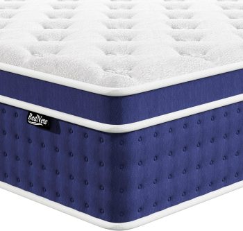 Matras 160 x 200 cm, met 30 cm pocketvering, hardheid H3, 7 zones, met comfortabele traagschuimlaag, Oeko-Tex gecertificeerd (160 x 200 x 30)