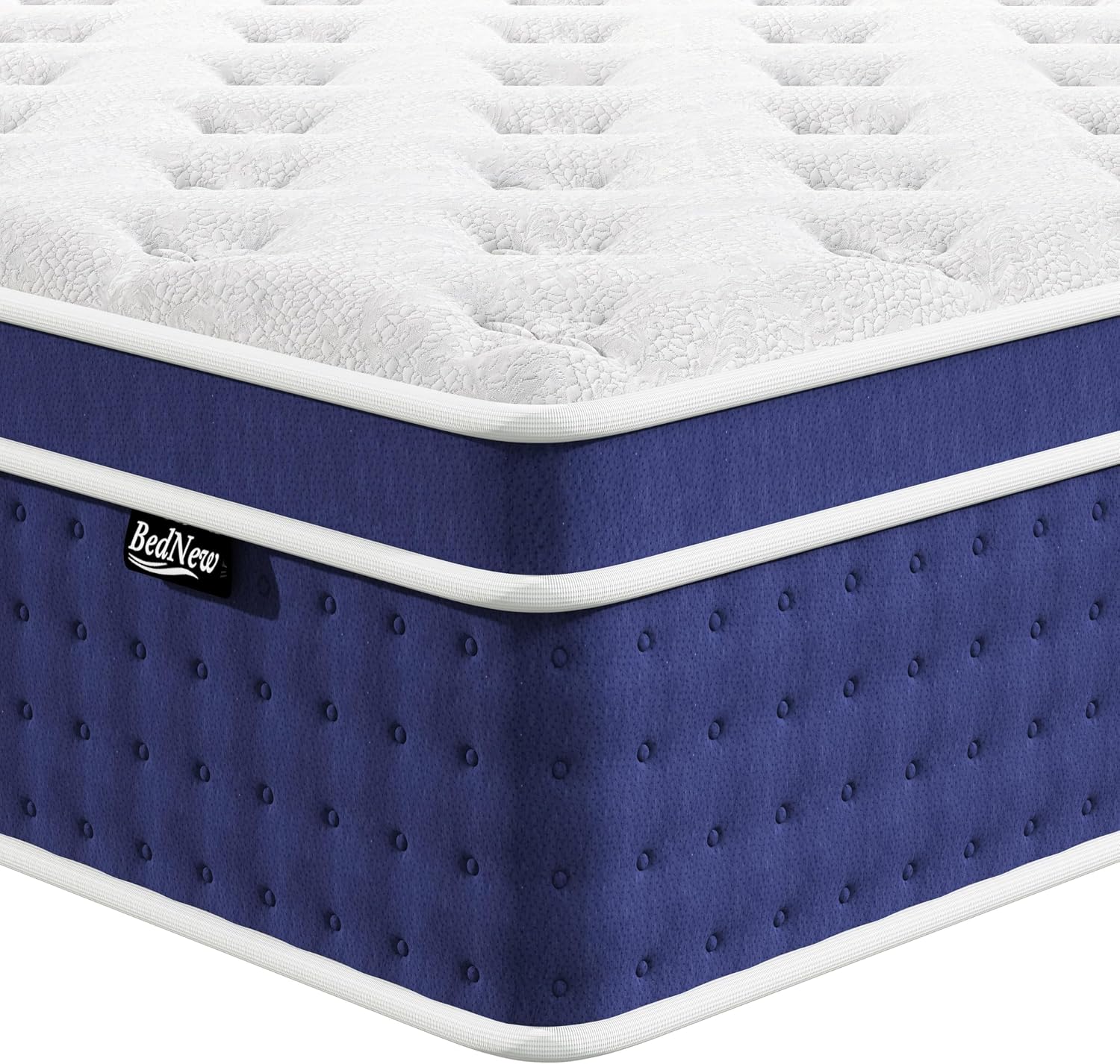 Matras 160 x 200 cm, met 30 cm pocketvering, hardheid H3, 7 zones, met comfortabele traagschuimlaag, Oeko-Tex gecertificeerd (160 x 200 x 30)