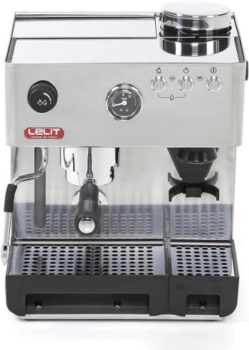 LELIT Anita Koffiemachine - Met Melkopschuimer & Ingebouwde Molen - 2,7 liter - PL042EMI-2G80 - Gepolijst Roestvrij Staal