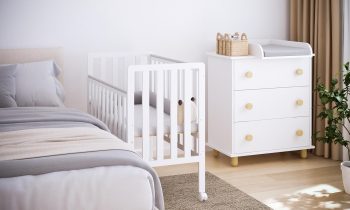 zee BAMBI Co-sleeper Babybedje Wit 100x50 cm met Wielen Verstelbaar
