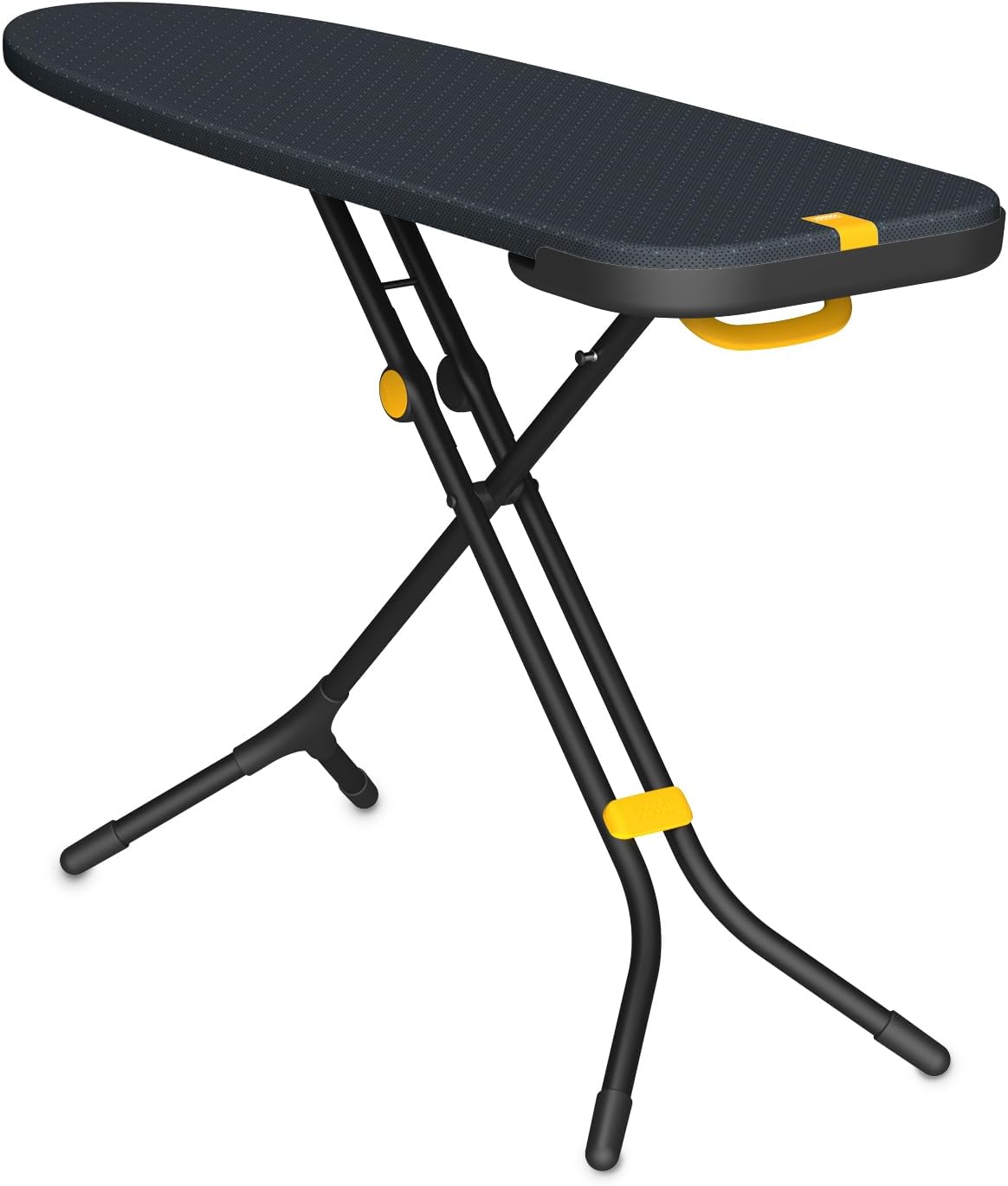 Joseph Joseph Glide Plus Strijkplank 135 x 45cm met Verstelbare Hoogte en Hittebestendige Stoomstrijkplank, Eenvoudige Opslag, 4 Lagen Katoenen Hoes, Zwart/Blauw
