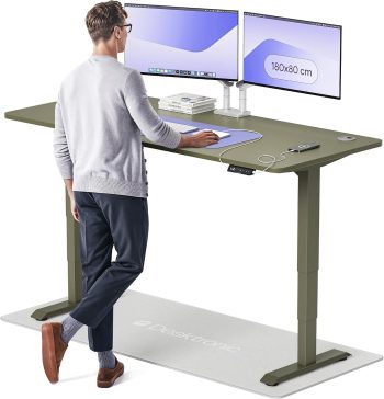 Desktronic Bureau HomePro - in hoogte verstelbaar 180 x 80 cm – snel tweemotorig zit-sta bureau – zeer stabiel elektrisch staand bureau – Touchscreenbediening