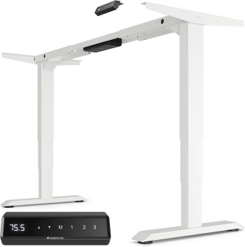 Desktronic HomePro Frame in hoogte verstelbaar bureauframe - elektrisch in hoogte verstelbaar bureau met fluisterstille dubbele motor en touchscreen - hoog draagvermogen - Wit