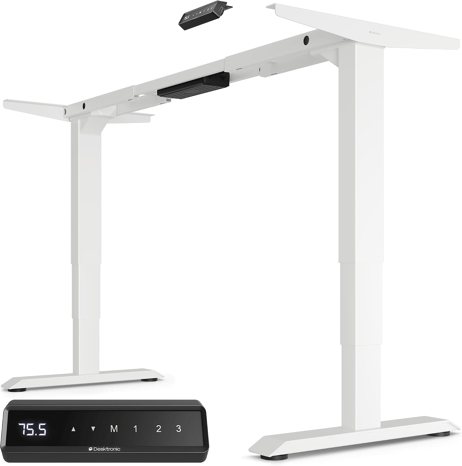 Desktronic HomePro Frame in hoogte verstelbaar bureauframe - elektrisch in hoogte verstelbaar bureau met fluisterstille dubbele motor en touchscreen - hoog draagvermogen - Wit