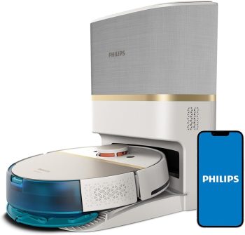 Philips Robotstofzuiger en Dweil HomeRun 7000 Wit - 5000 Pa Zuigkracht