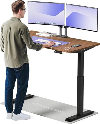 Desktronic Bureau HomeOne - in hoogte verstelbaar 140 x 70 cm - snel tweemotorig zit sta bureau - zeer stabiel elektrisch staand bureau - uit één stuk tafelblad staand bureau - Touchscreenbediening