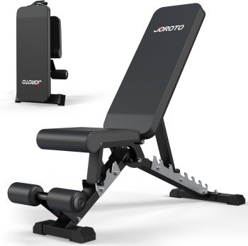 JOROTO MD60 Verstelbare halterbank, inklapbare trainingsbank, schuine bank met 1,5 mm verdikt staal, voor thuis