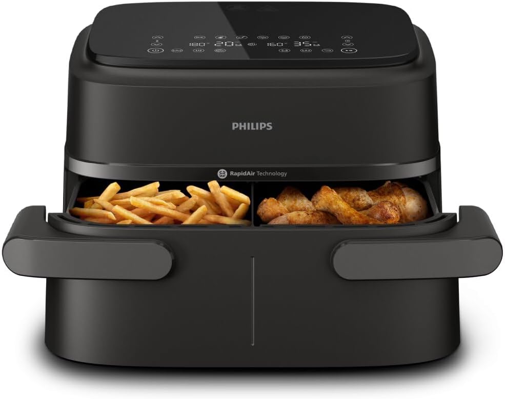 Philips Dubbele Airfryer 1000 7,1L - 2 manden met RapidAir