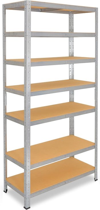 shelfplaza Home 200x75x40cm metalen stellingkast verzinkt: 7x125kg