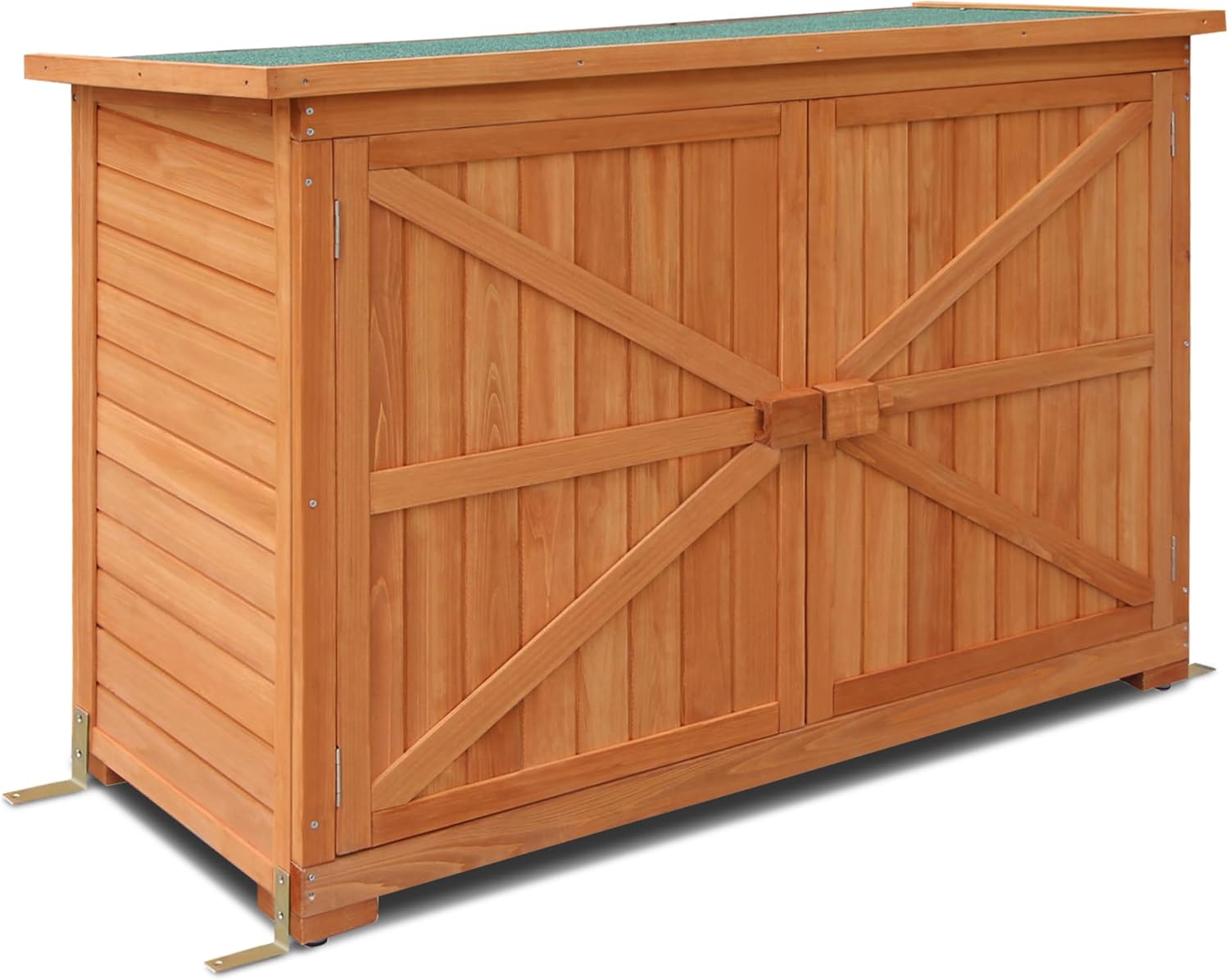 MCombo 1280 Tuinkast, gereedschapskast, outdoorkast, tuinbox, naturel, 50 x 128 x 88 cm