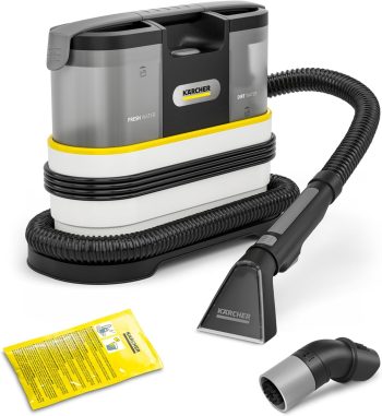 Kärcher sproei-extractiereiniger SE 2 Spot Care, vermogen: 450 W, schoonwatertank: 1,5 l, oppervlakte: 2,89 m², gewicht: 4,2 kg, sproeizuigslang, bekledingszuigmond, vlekkenmondstuk, reiniger RM 519
