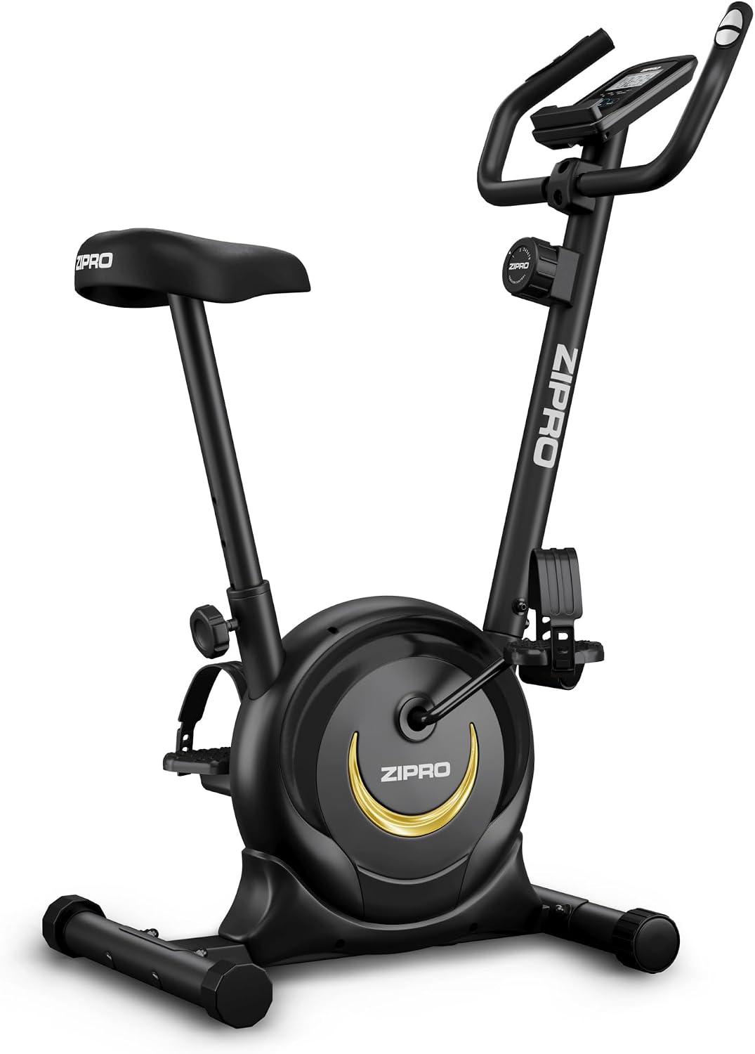 ZIPRO Ergometer hometrainer fiets met 8-traps magneetweerstand, smartphonehouder, lcd-monitor, verstelbaar zadel, hometrainer fiets voor cardiotraining thuis, lichte fitnessfiets