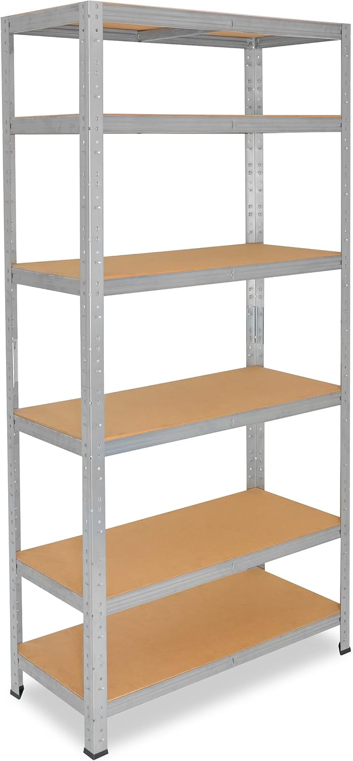shelfplaza Home 230x90x30cm metalen stellingkast verzinkt: 6x145kg
