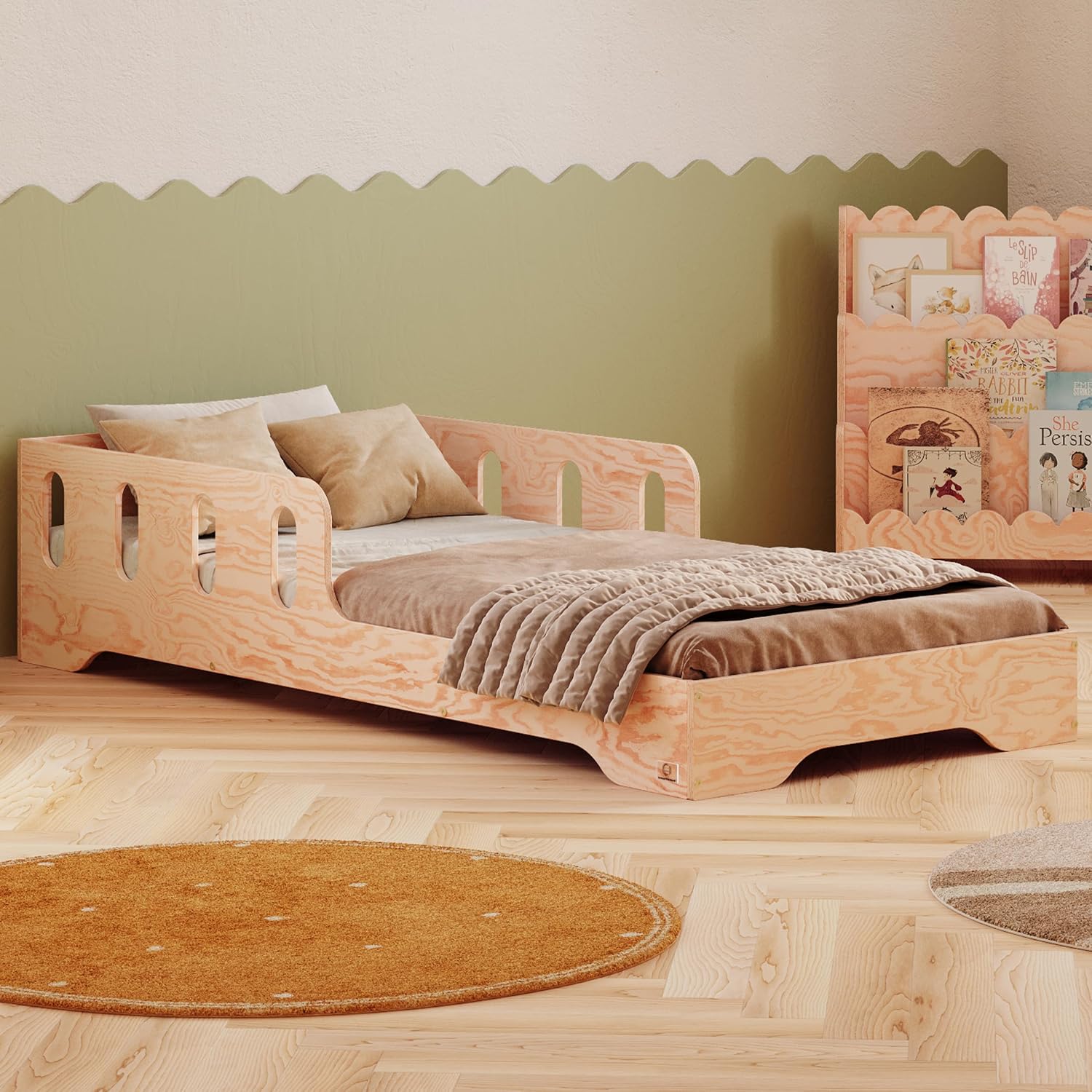 smartwood Kinderbed 90x200 cm met Valbeveiliging, Hout, TILA 6