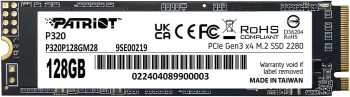 Patriot P320 128GB SSD intern - NVMe PCIe Gen 3x4 - M.2 2280 - Solid State Drive - P320P128GM28