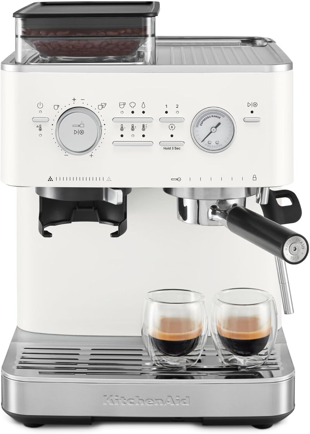 KitchenAid Halfautomatische Espressomachine met Molen Porcelain