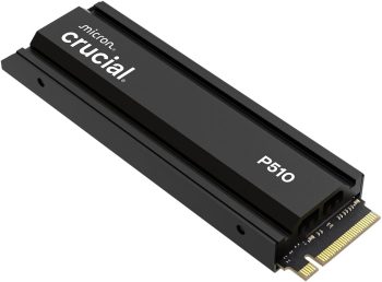 Crucial P510 1TB PCIe 5.0 x4 Gen5 NVMe M.2 Interne SSD met Koellichaam, Leessnelheden tot 11.000 MB/s, schrijfsnelheden 9.500 MB/s, Desktop PC en PS5, TLC NAND, Solid State Drive - CT1000P510SSD5-01