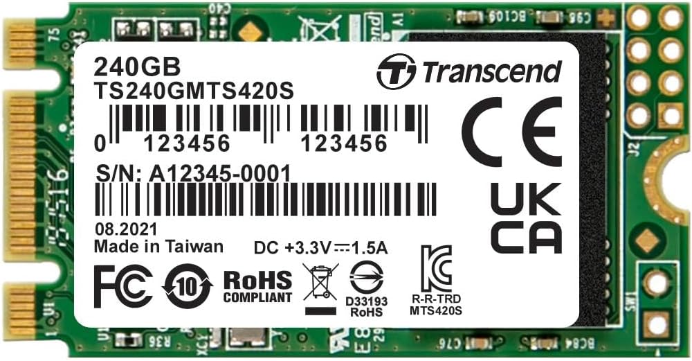 Transcend TS240GMTS420S 240GB | M.2 SSD 420S SATA III 6Gb/s interface