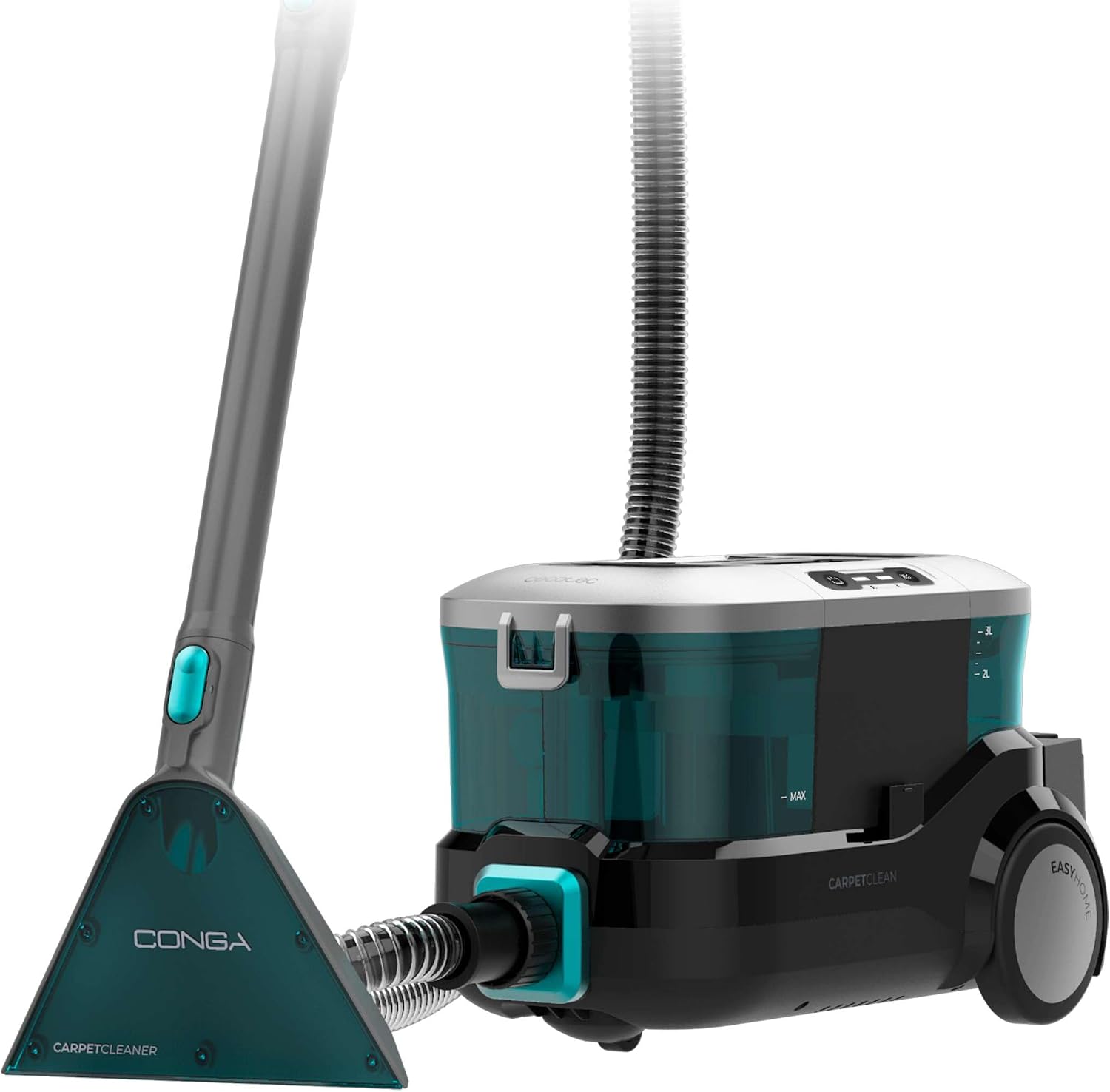 Cecotec CarpetClean 10.000 EasyHome Vloerstofzuiger, bekleding, bekleding, 800 W, 3 liter watertank en 1,5 l vuilwatertank, multi-oppervlakensysteem, accessoirekit
