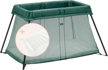 BabyBjörn Reisbed Light met hoeslaken voor reisbed Light, donkergroen