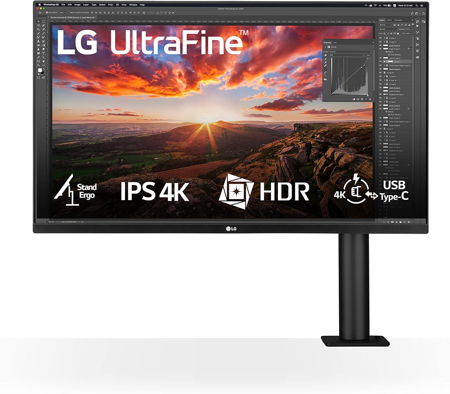 LG 32UN880K-B 32' Monitor, 3840 x 2160 4K UHD, 60Hz, 5ms