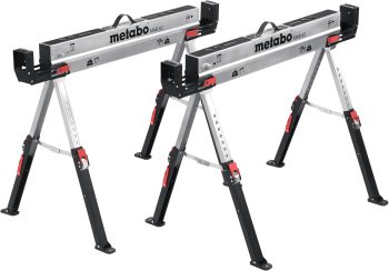 metabo MAB 82 Stalen werkbok, compacte onderstelbok, inklapbaar, incl. draaggreep, verstelbare poten, gepoedercoat verzinkt oppervlak