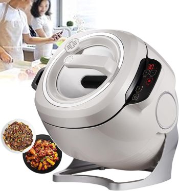Commerciële Keukenmachine,Luie Roerbakpan-Kookmachine Met 3 Versnellingen,Snelheid En 6 Liter Capaciteit,360° Draaibare Trommeltype Gebakken Rijstmachine Voor Roerbakken,Stomen,Koken