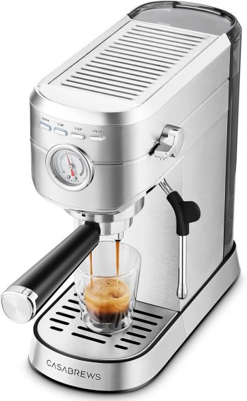 CASABREWS CM5418 Compact Espressomachine met Professionele Melkopschuimer