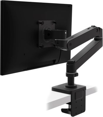 Ergotron – Opgewaardeerde LX Pro Premium Monitorarm, Single Monitor Desk Mount – geschikt voor platte gebogen ultrabrede computermonitoren tot 34 inch, 4 tot 22 lbs, VESA 75x75mm of 100x100mm - Wit