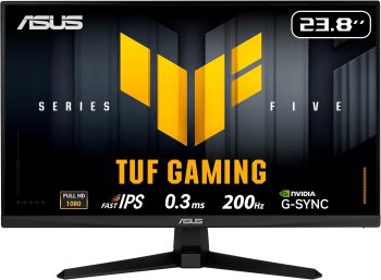 ASUS TUF Gaming VG249Q5A - 24 inch Full HD Fast-IPS gaming-monitor, 200 Hz, 0,3 ms, G-Sync® compatibel, AMD FreeSync™ Premium, ELMB Sync, 99% sRGB, DisplayPort 1.4, HDMI, luidspreker