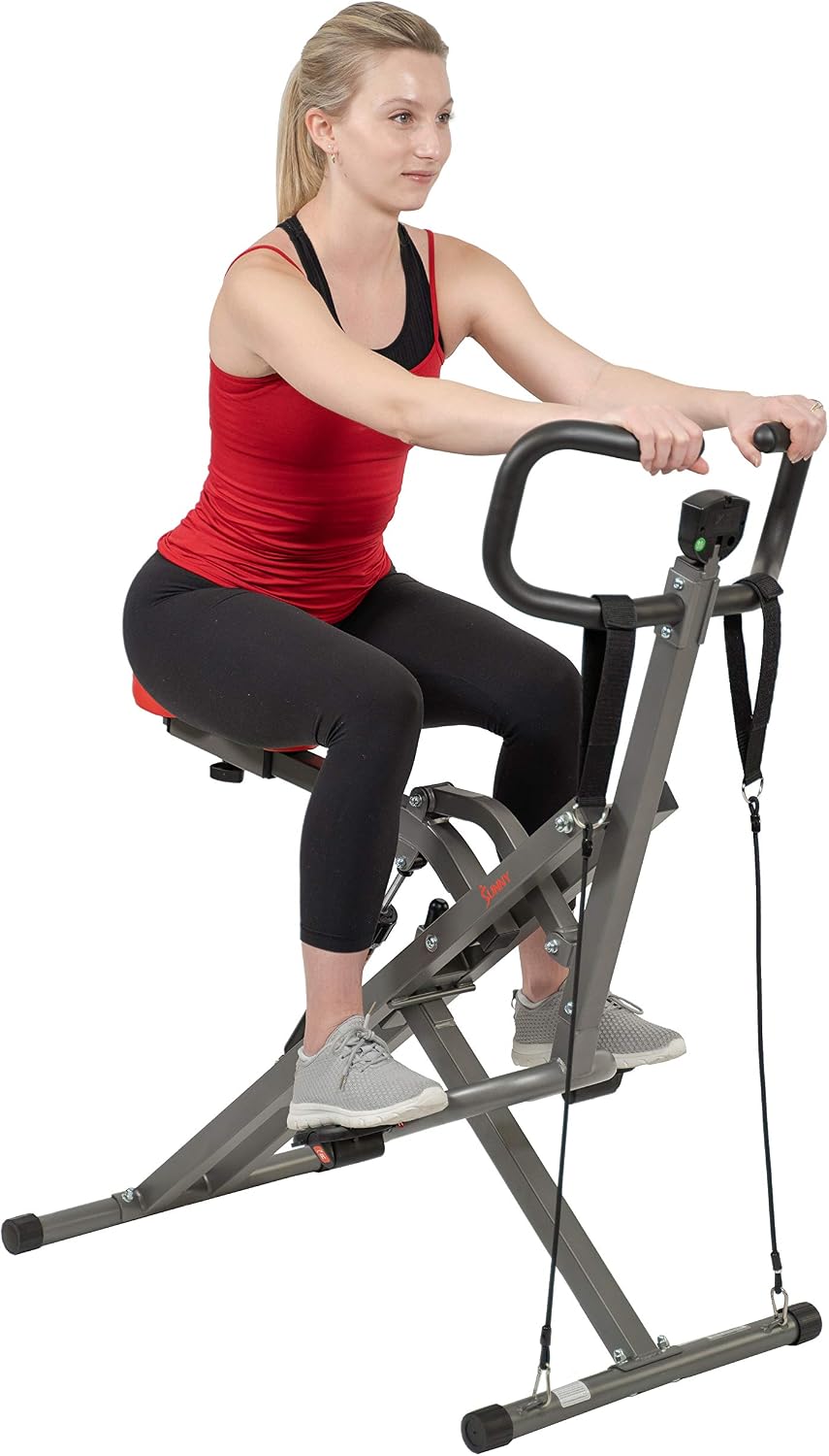 Sunny Health & Fitness Row-N-Ride PRO Hydraulische Squat Assist Trainer