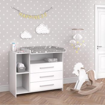 Vicco Commode "Oskar", Wit, 113 x 100 cm