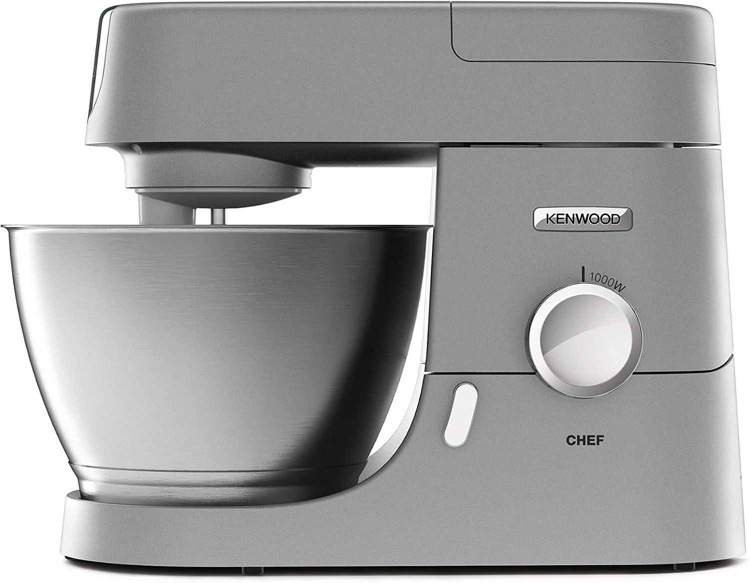 Kenwood Chef KVC3110S Keukenmachine, 4.6 L Roestvrijstalen Mengkom, Interlock Veiligheidssysteem, Metalen Body, Inclusief 3-Delige Accessoire Set en Acryl Blender Accessoire, 1000W, Zilver