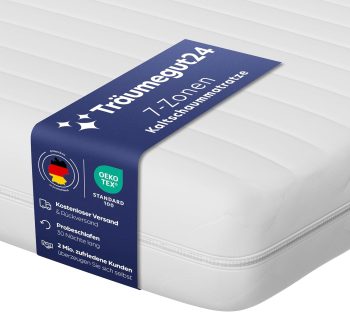 Träumegut24 AquaFlex 7-zones matras | 90 x 200 cm | H2&H3 | Ergonomisch koudschuimmatras | Hypoallergeen en antibacterieel | Wasbare hoes | Oeko-TEX® (90 x 200 cm, H2&H3, 12 cm)